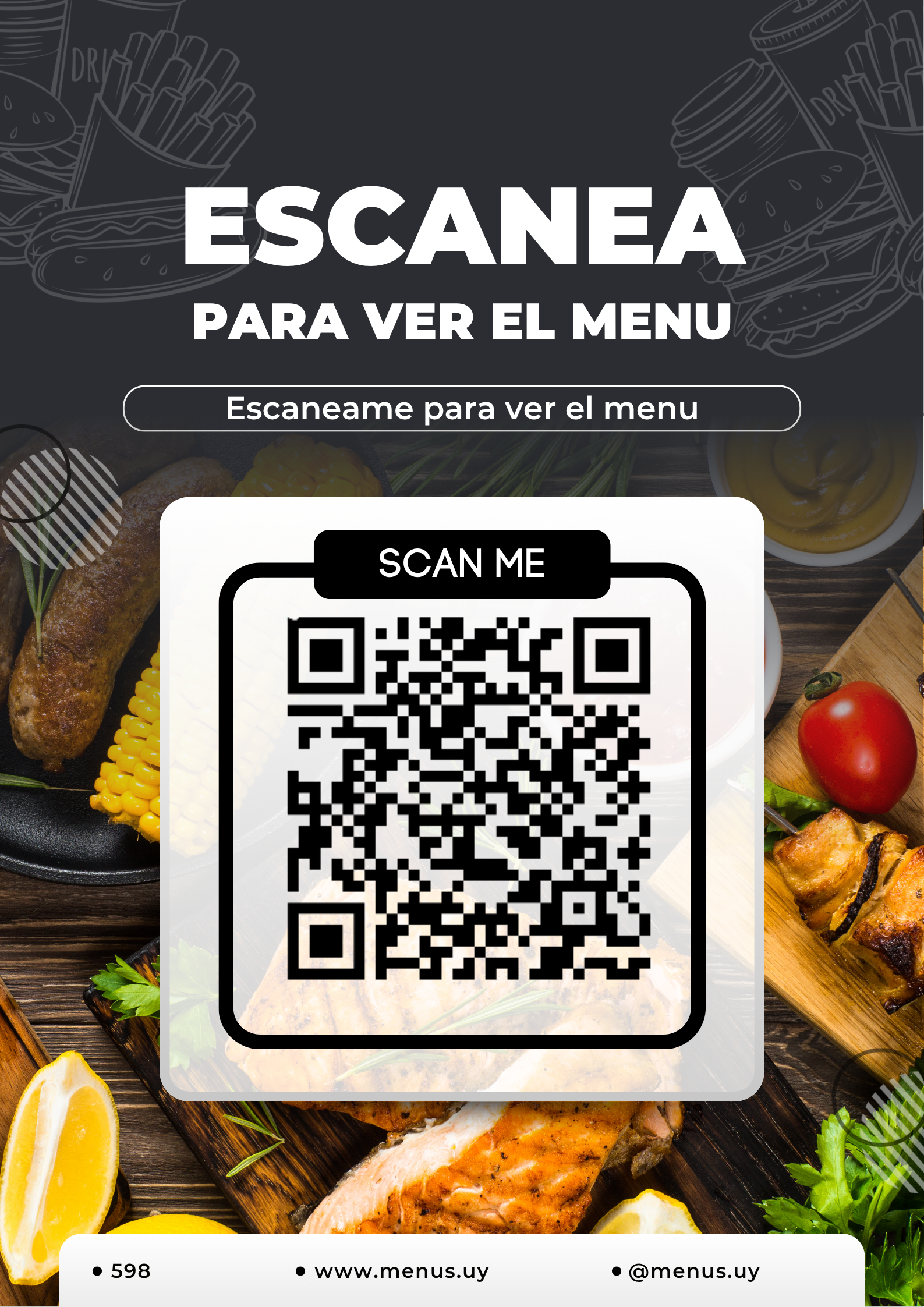 Ejemplo de menú digital con QR
